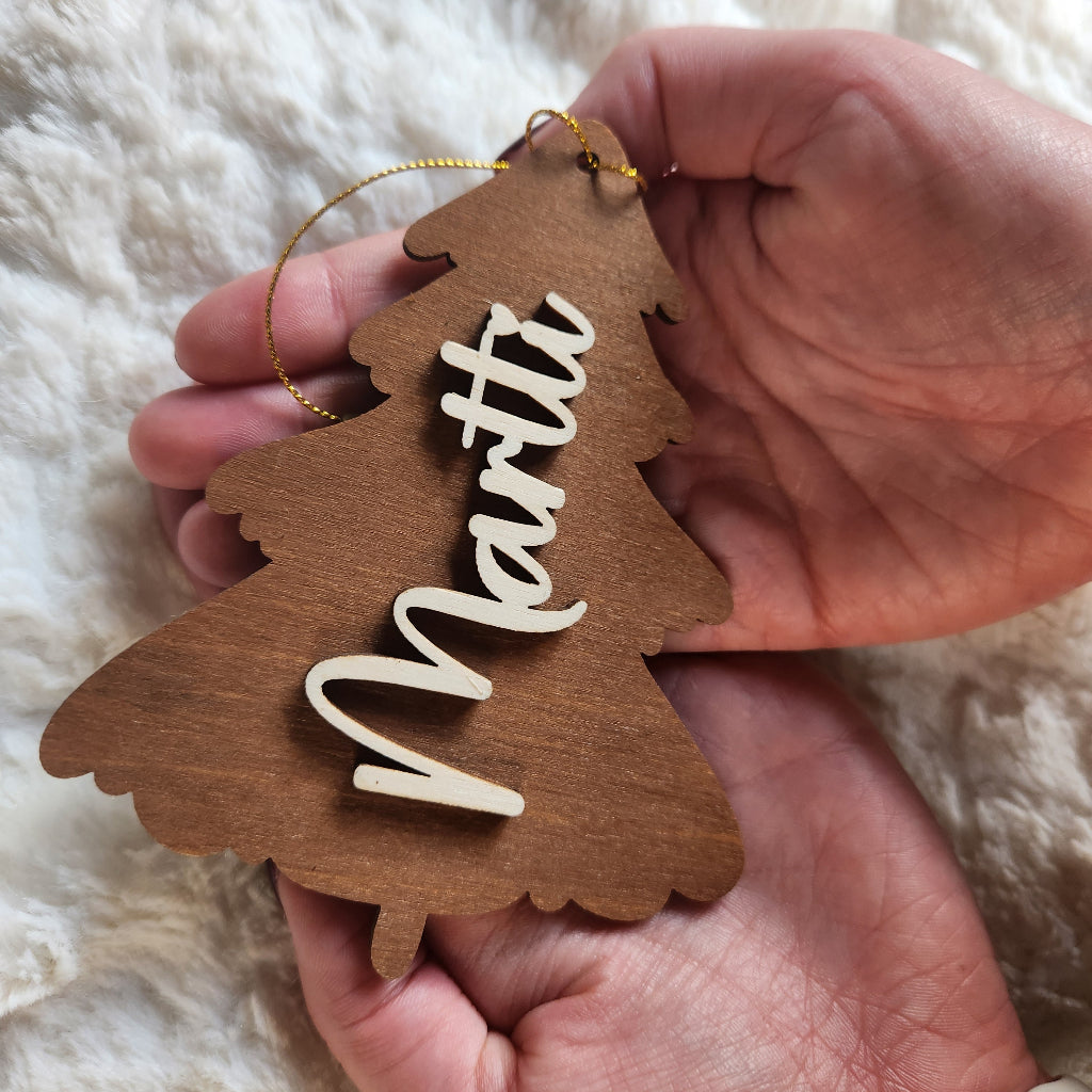 Puinen joulukoriste lahjaksi