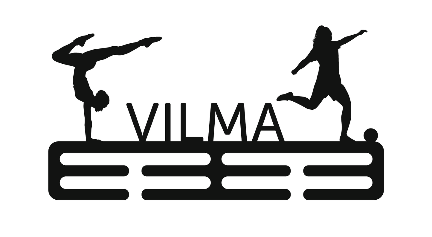 Show off your medals! Medal holder with your own name | Your sport