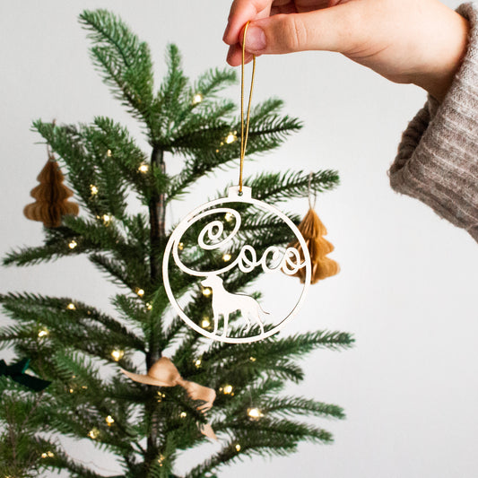Wooden Dog's Christmas Ornament | 270+ breed's silhouettes or Download your foto