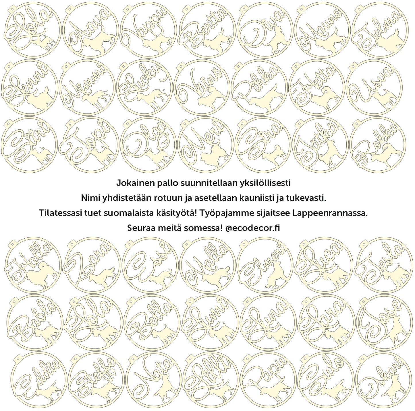 Koirajoulupallo uniikki joululahja