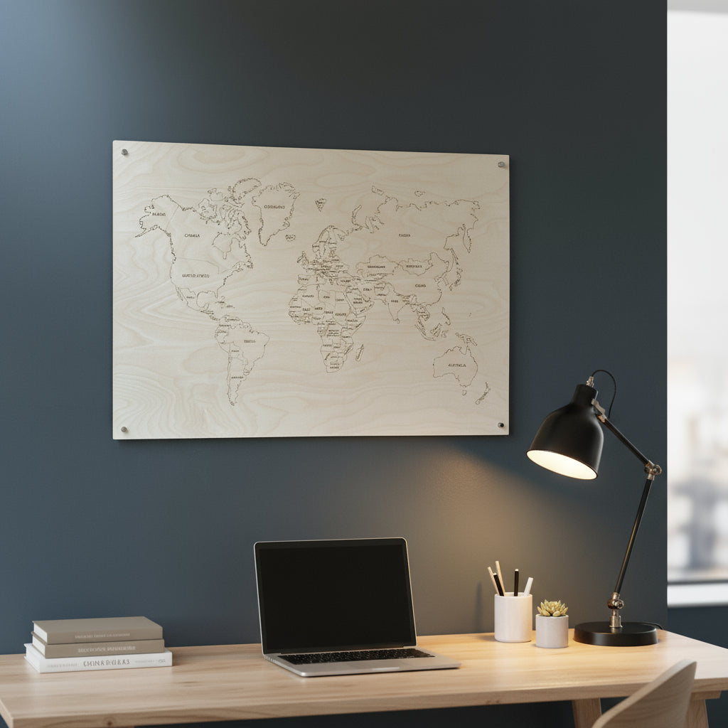 Tilaa Maailmankartta vaneri ecodecor