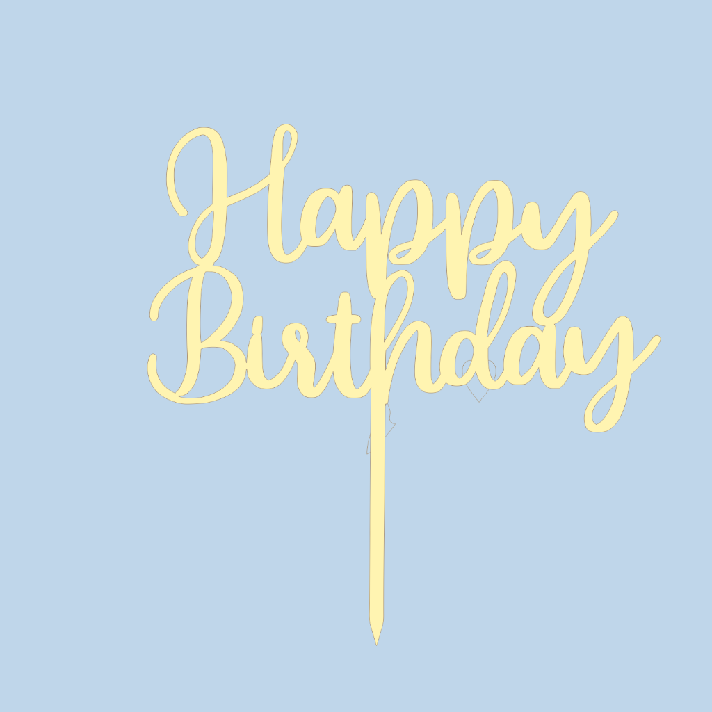 Cake Topper 3 lines | font 2
