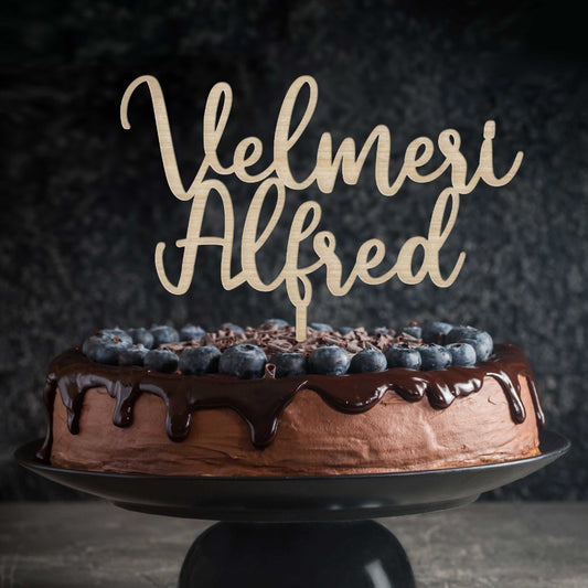Cake Topper 2 lines | font 2