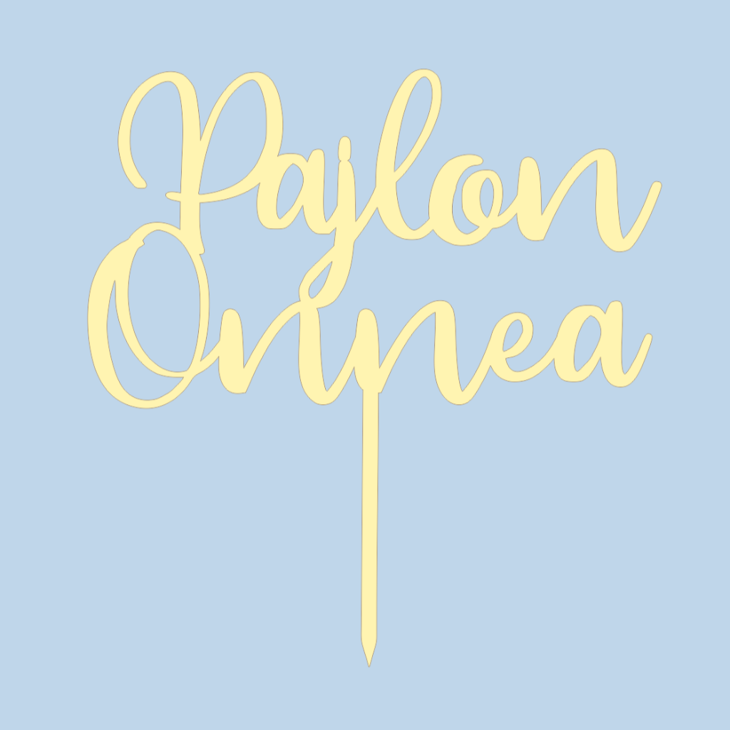 Cake Topper 2 lines | font 2