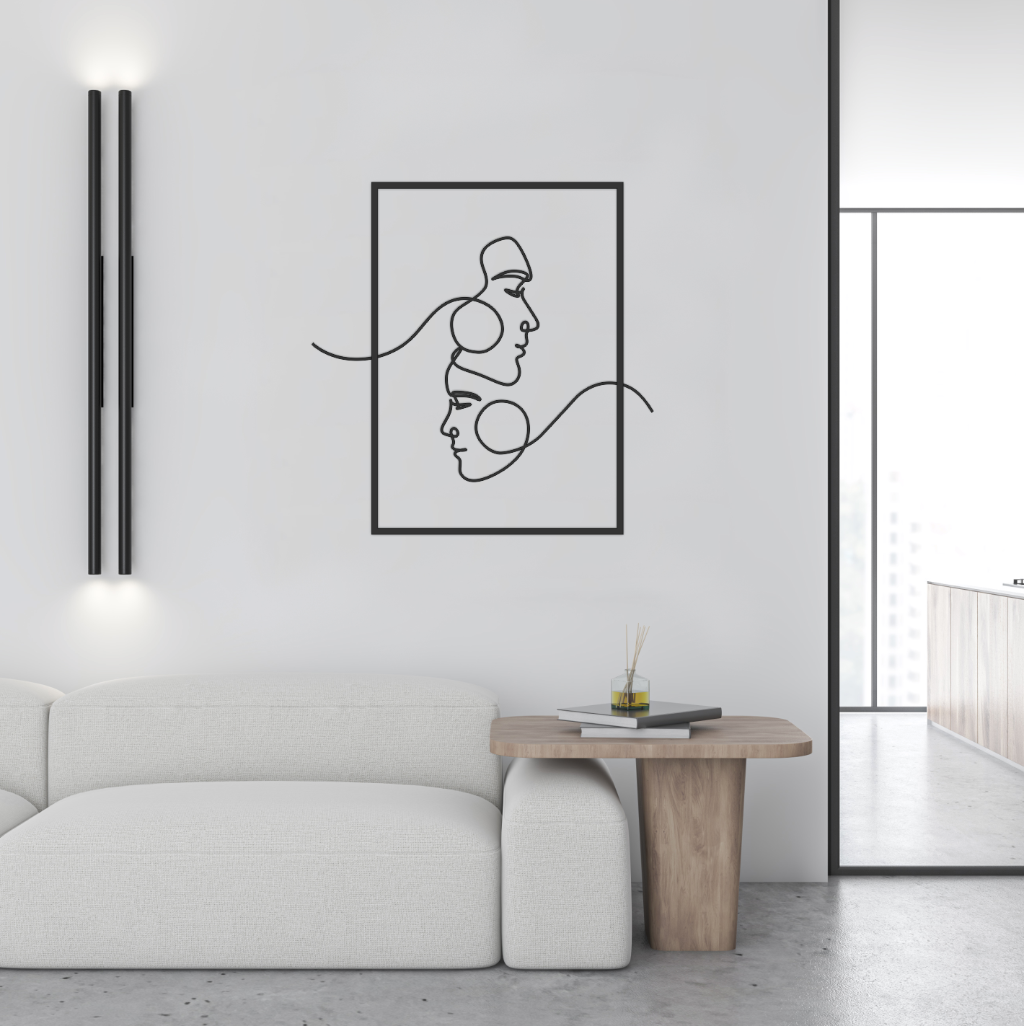 Sisustustaulu Nainen Mmies Puinen Design Taulu - ECO DECOR