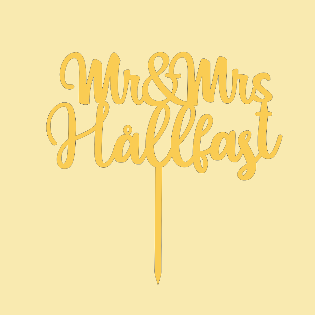 Cake Topper 3 lines | font 2