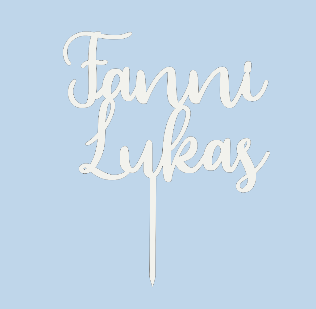 Cake Topper 3 lines | font 2