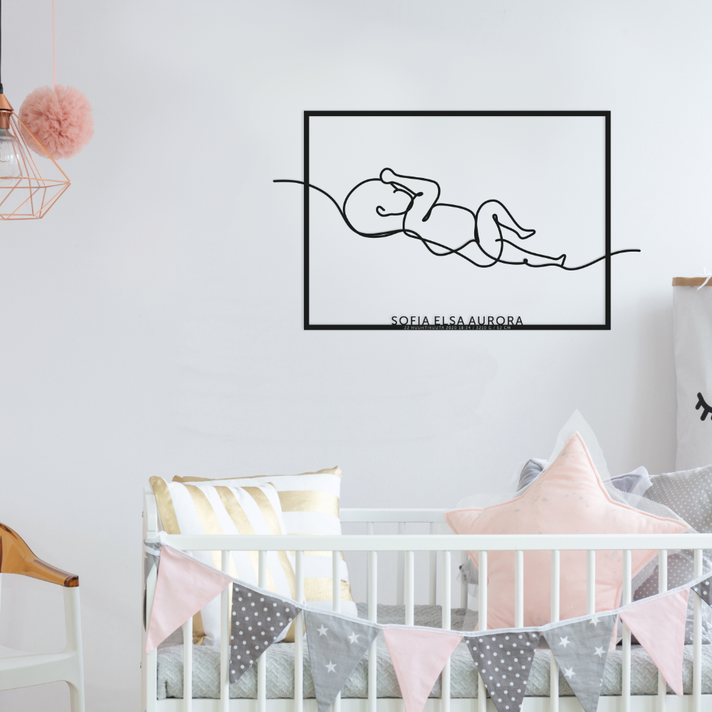 Vastasyntynyt ART-taulu - sisustuselementti - suomalaista designiä - Eco Decor Oy.
