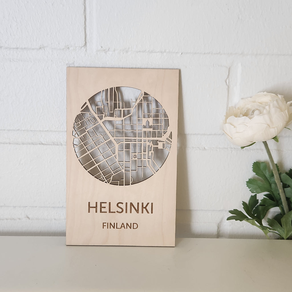 Helsinki kortti puinen