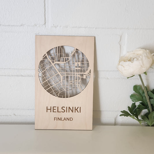 Helsinki kortti puinen