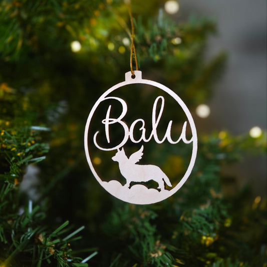 Dog Christmas ball with wings