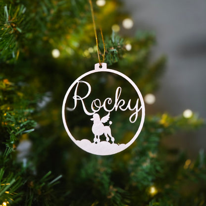 Hunde-Weihnachtskugel mit Flügeln