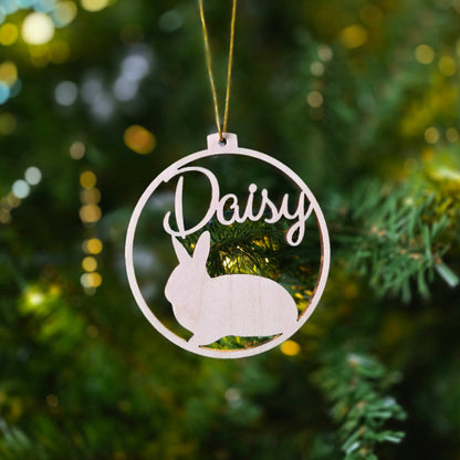 Tier-Weihnachtskugel mit eigenem Namen