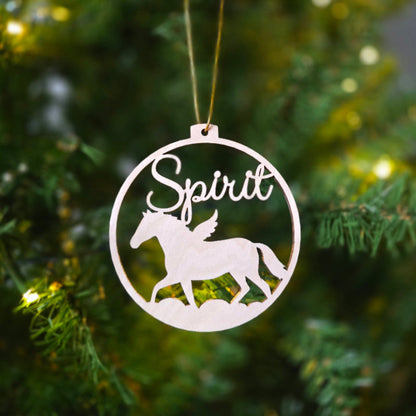 Tier-Weihnachtskugel mit eigenem Namen
