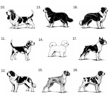 Personoitu koira saunamittari | Oma nimi - 99+ rotua