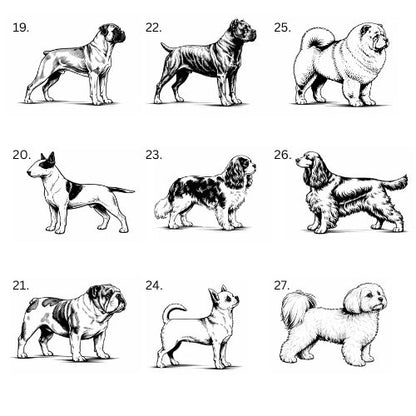 Personoitu koira saunamittari | Oma nimi - 99+ rotua