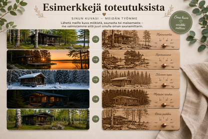 Personalized sauna thermometer with your own picture or idea