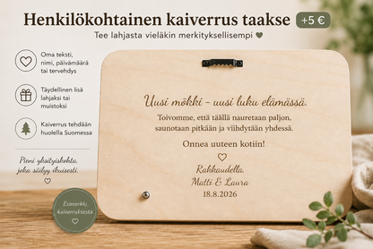 Personoitu saunamitari valokuvasta