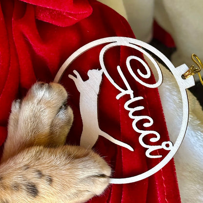 Kissajoulupallo | Oma nimi ja siluetti