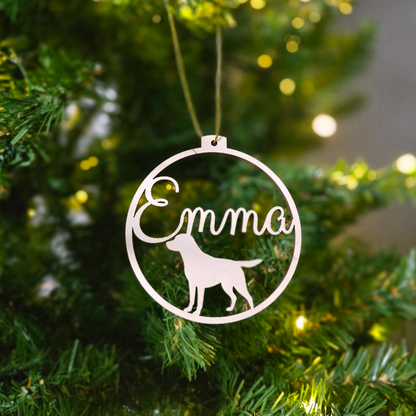 Hunde-Weihnachtskugel mit eigenem Namen | Über 99 Rassen, wähle deine!