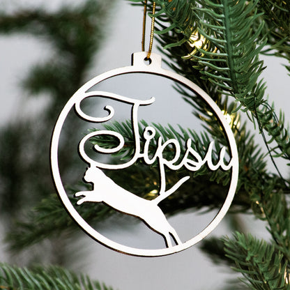 Kissajoulupallo | Oma nimi ja siluetti