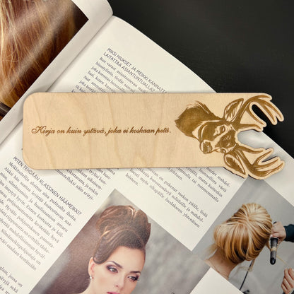 Bokmärke tillverkad av trä