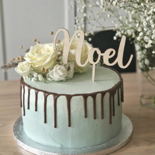 Cake Topper | Wooden color | Fast Production | 1 line