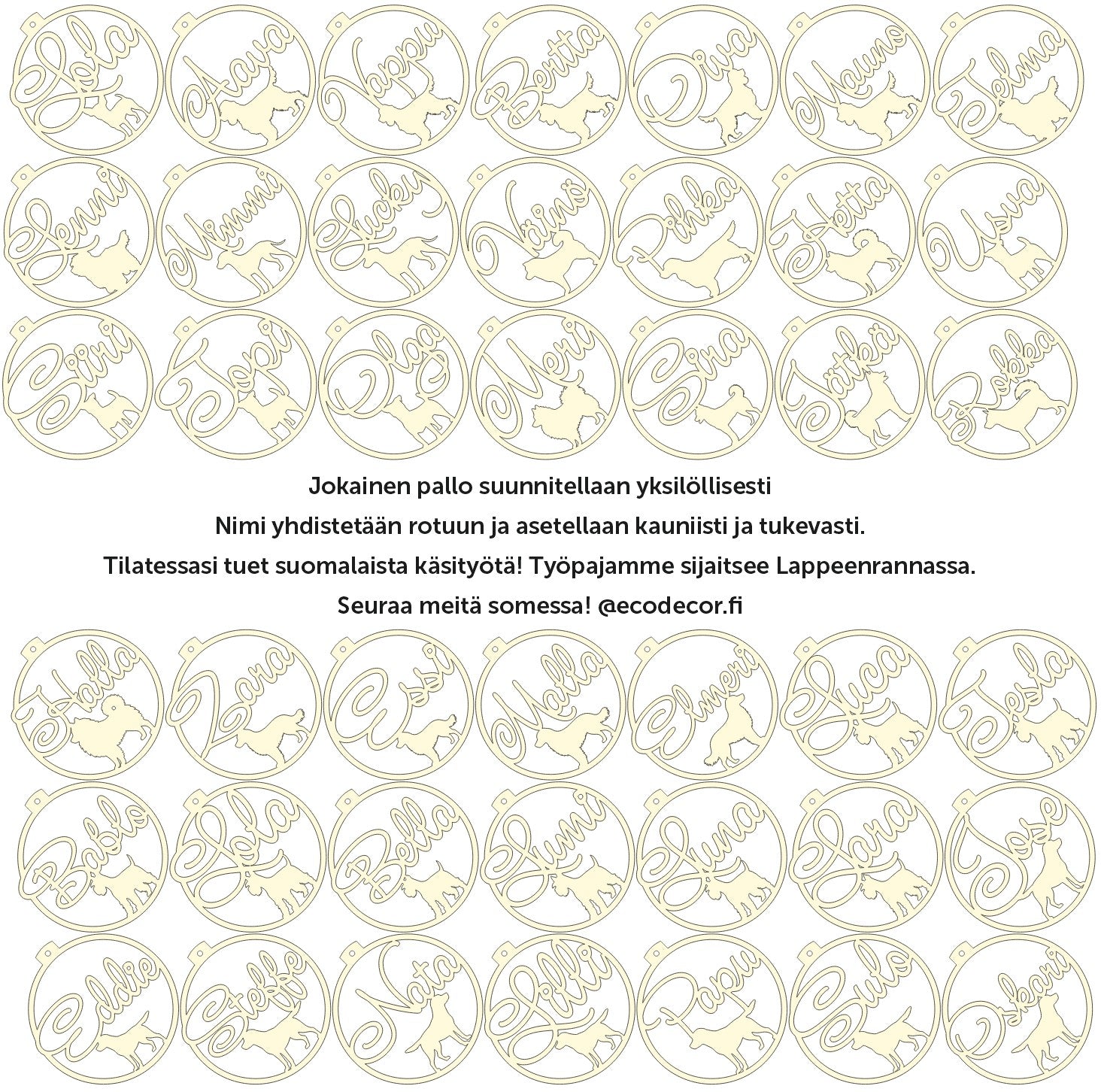 Koirajoulupallo uniikki joululahja