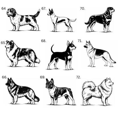 Personoitu koira saunamittari | Oma nimi - 99+ rotua
