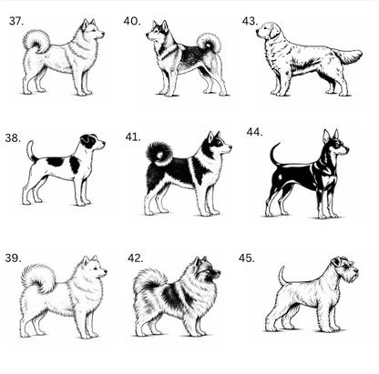 Personoitu koira saunamittari | Oma nimi - 99+ rotua