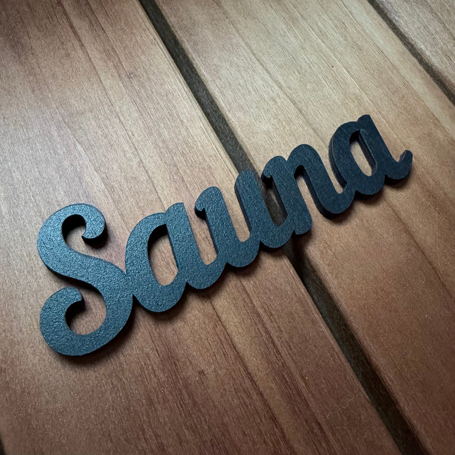 SAUNA – puinen saunakyltti ovelle