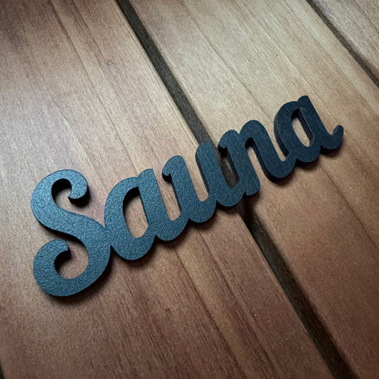 SAUNA – puinen saunakyltti ovelle