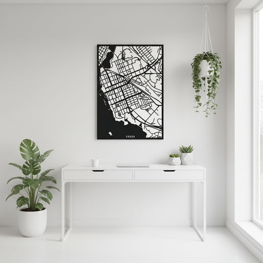 Vaasa puinen kaupunkikartta