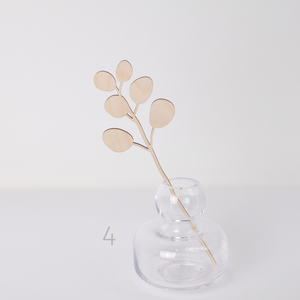 Wooden flowers | Wood - coloured