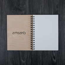Follow your dreams - Stunning wooden notebook