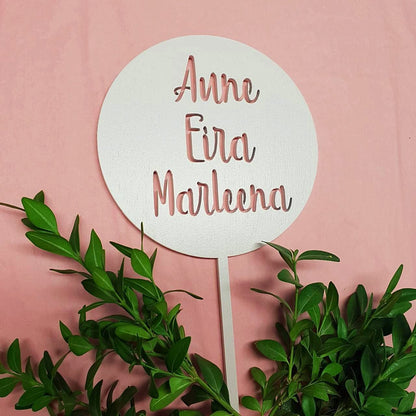 Cake topper | Round, personalised