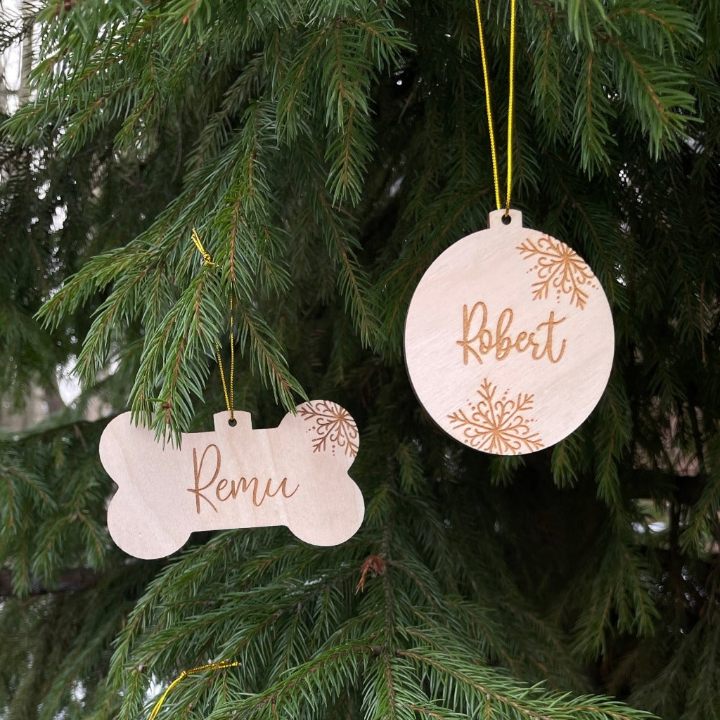 Wooden Personalized Christmas Ornament 2022