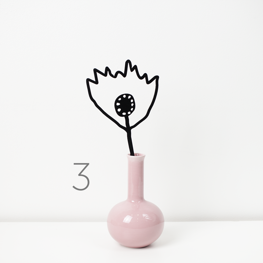 Wooden flowers | Black