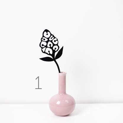 Wooden flowers | Black