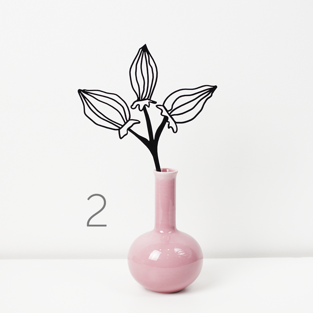 Wooden flowers | Black