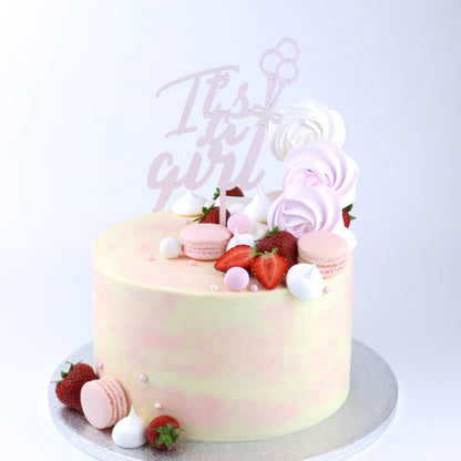 Its a girl kakkukoriste kakkun päälle Baby Shower juhliin lahja vauvalle äidille koriste ecodecor.fi