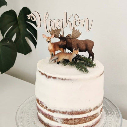 Cake Topper | Wooden color | Fast Production | 1 line