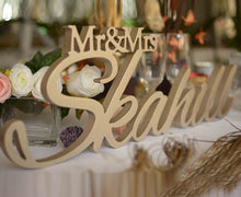 Name sign for Wedding table | Mr&Mrs Surname