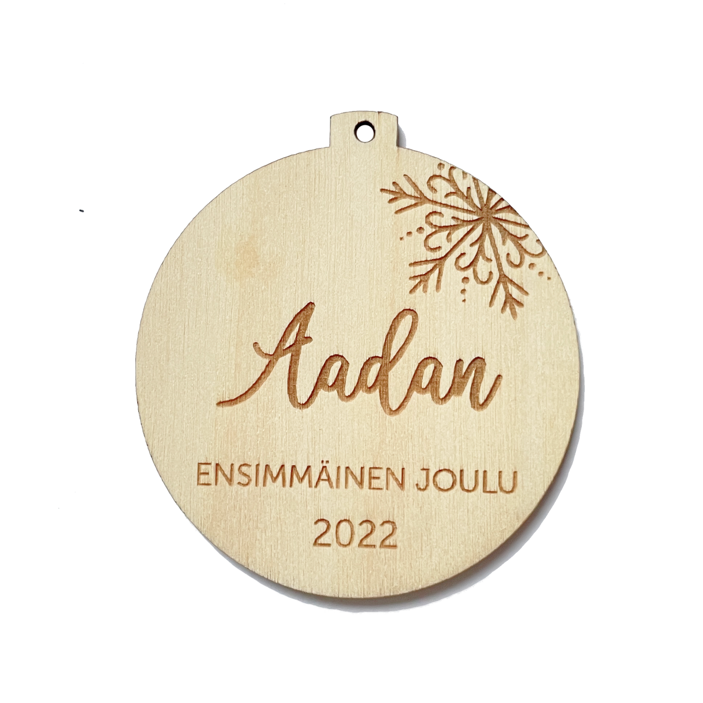 Wooden Personalized Christmas Ornament 2022