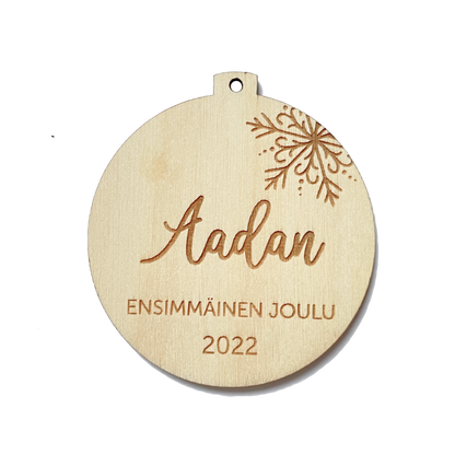 Wooden Personalized Christmas Ornament 2022