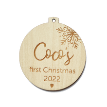 Wooden Personalized Christmas Ornament 2022